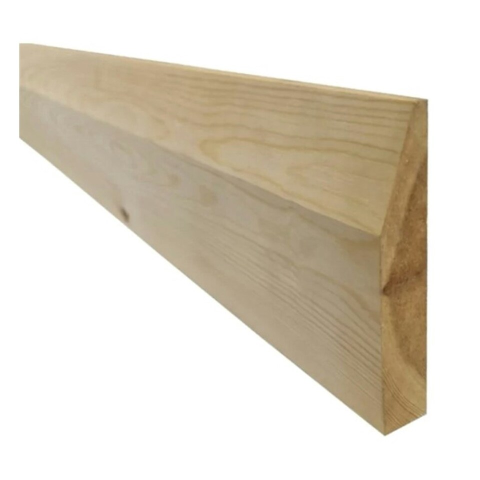 image 1 of PACK OF 10 (Total 10 Units) - 25mm x 125mm (21mm x 118mm Finish) Chamfered Softwood Skirting Board Board - 3.6m Length