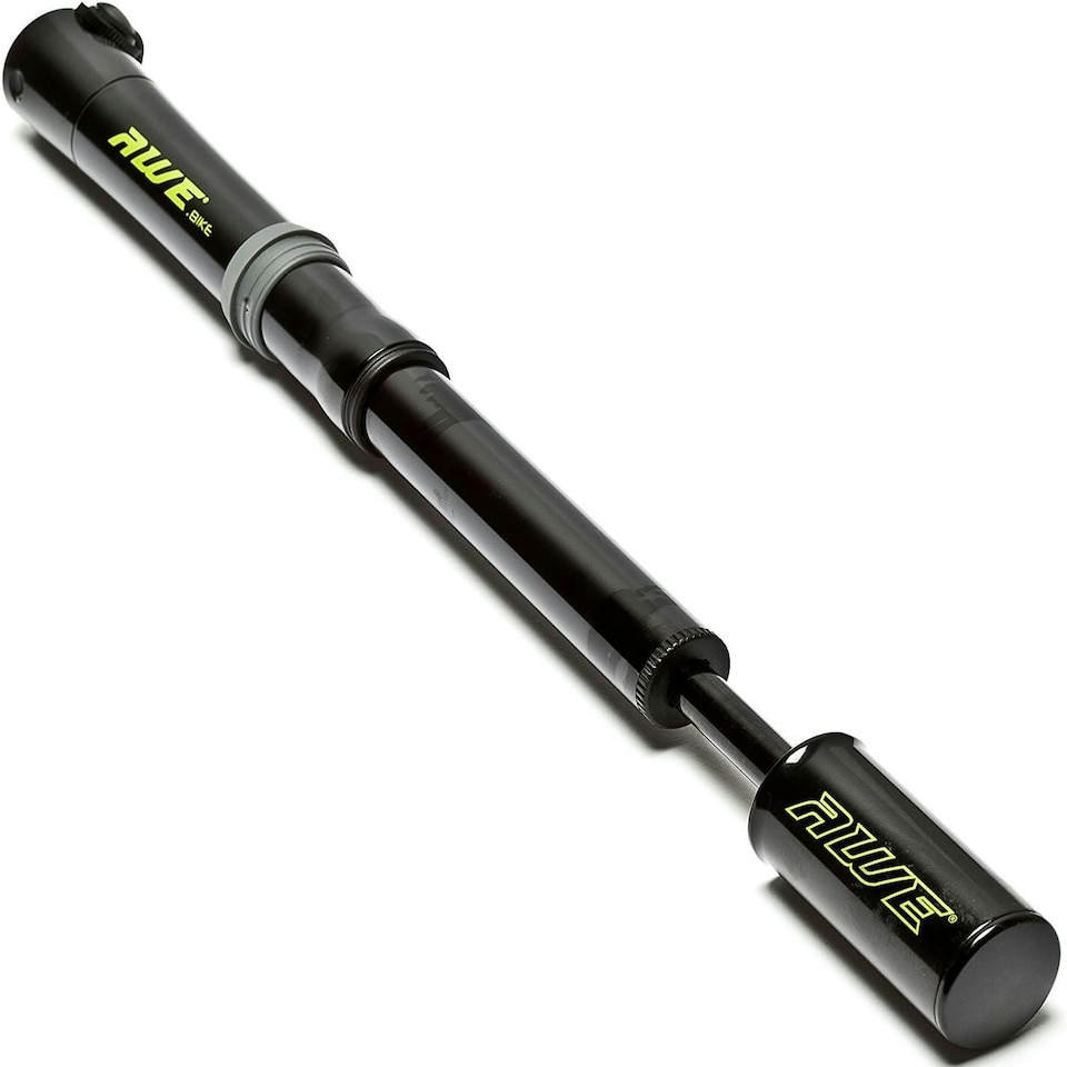 image 1 of AWE AWEForce CNC 6063 Alloy 80PSI Telescopic Mini Bike/E-Bike Pump Black/Green