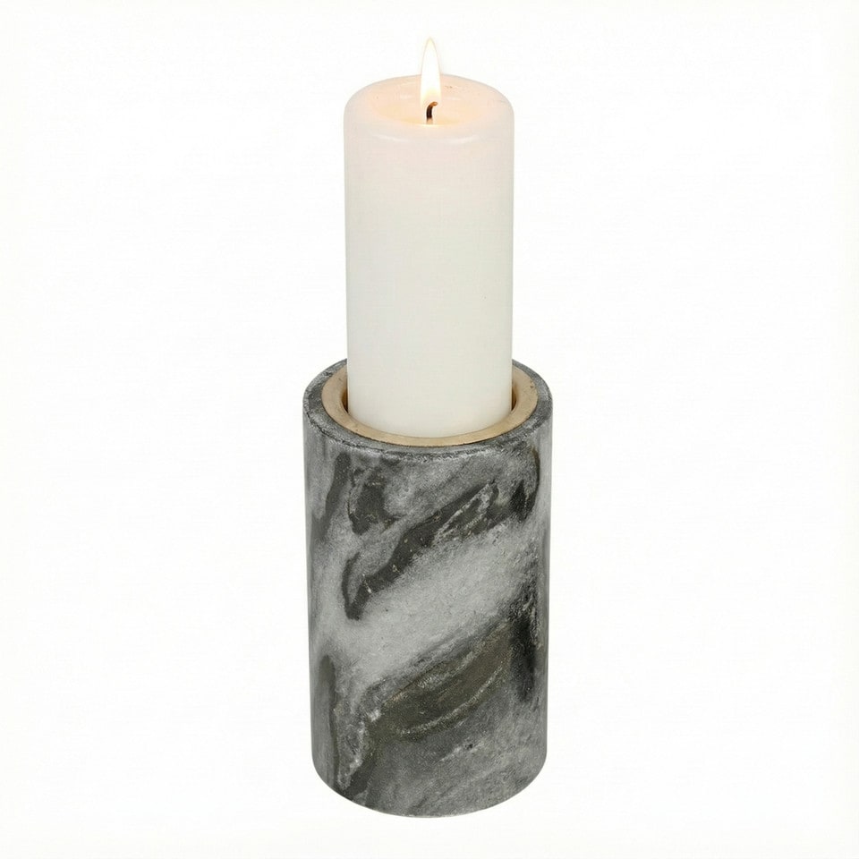 image 1 of Natural Marble Stone Votive Tea Light Candle Holder Home Decor Centrepiece Gift | Multi | 2 Holder 10cm