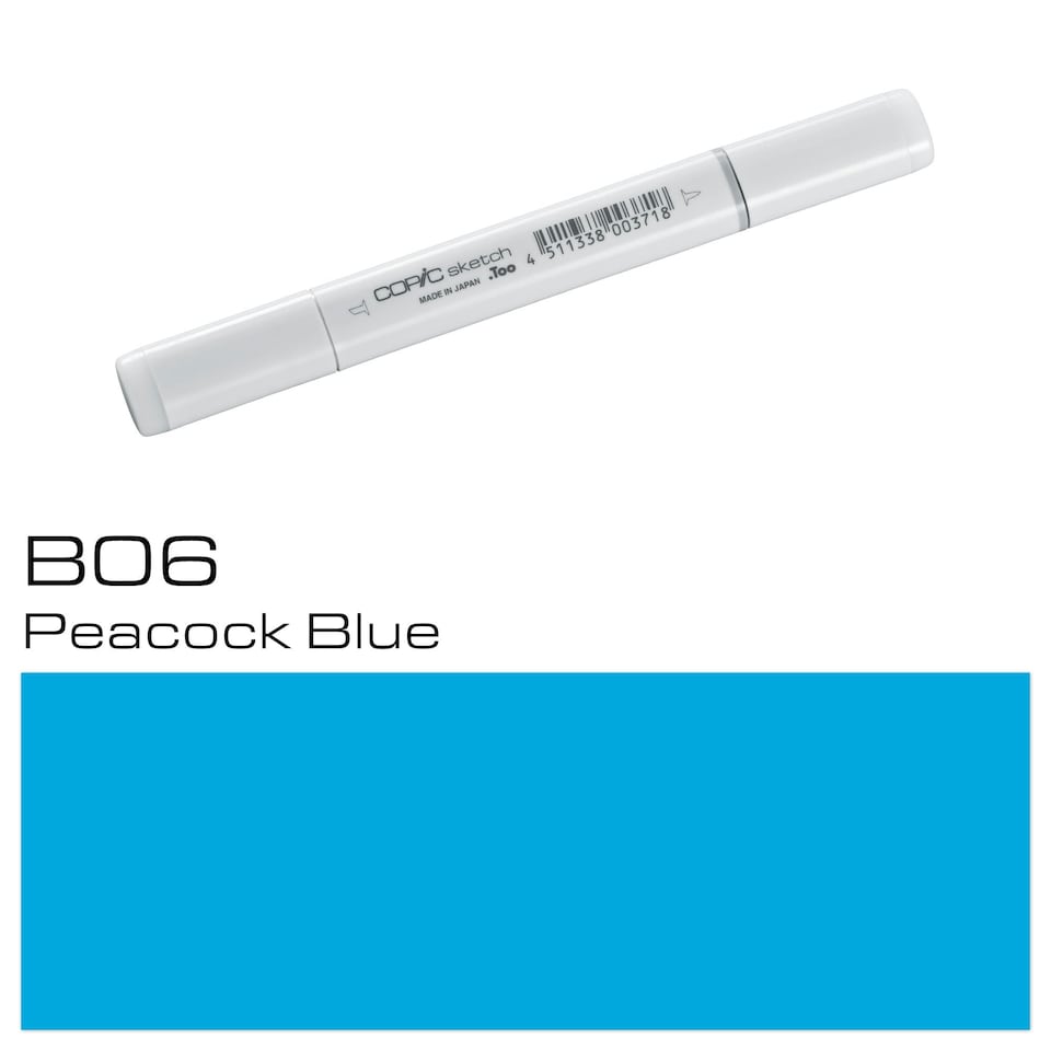 image 1 of Copic Sketch Marker, Peacock Blue, Single Pen