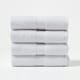 image 1 of Homescapes Turkish Cotton Hand Towel Set of 4 - White | White