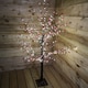 image 1 of 120cm 4ft Christmas Lit Black Twig Tree Red Berry 400 Warm White LED