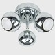 image 3 of ValueLights Retro Eyeball Polished Silver Spotlight and GU10 Spotlight LED 5W Warm White 3000K Bulb