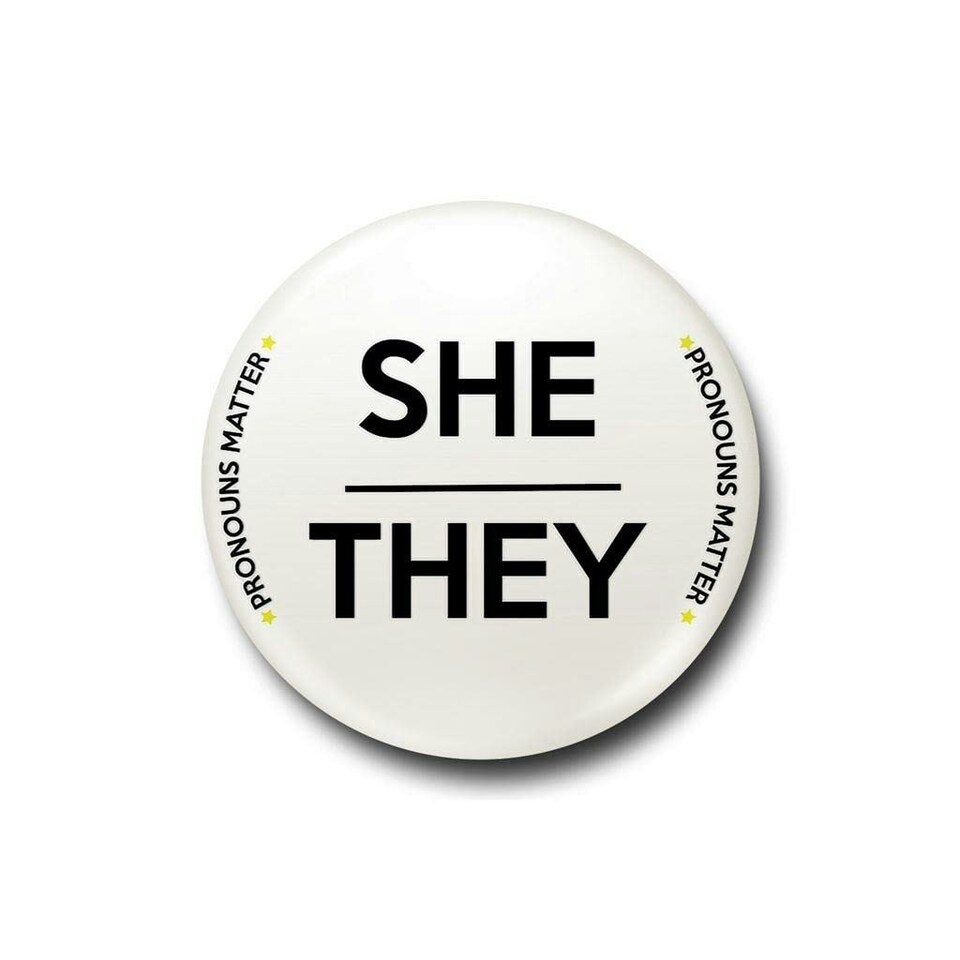 SHE / THEY BADGE - BADGES - PRIDE N/A