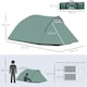 image 5 of Outsunny Compact Camping Tent w/ Vestibule & Mesh Vents for Hiking Green