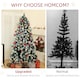 image 5 of HOMCOM 6ft Artificial Pine Christmas Tree with Pinecones, Steel Base