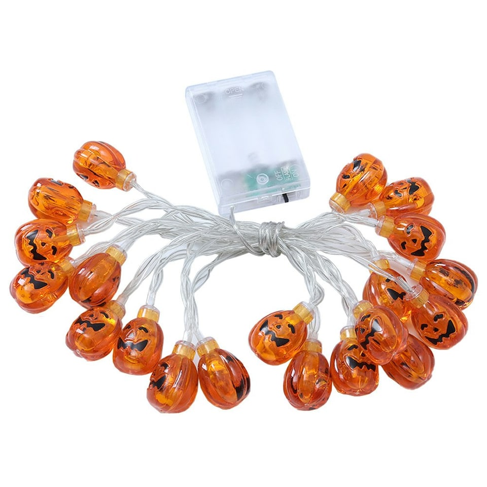 image 1 of Living and Home Halloween Decorative Pumpkin LED String Lights Battery Operated