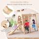 image 6 of COSTWAY 8-in-1 Indoor Jungle Gym Wooden Playground with Climbing Wall-Natural