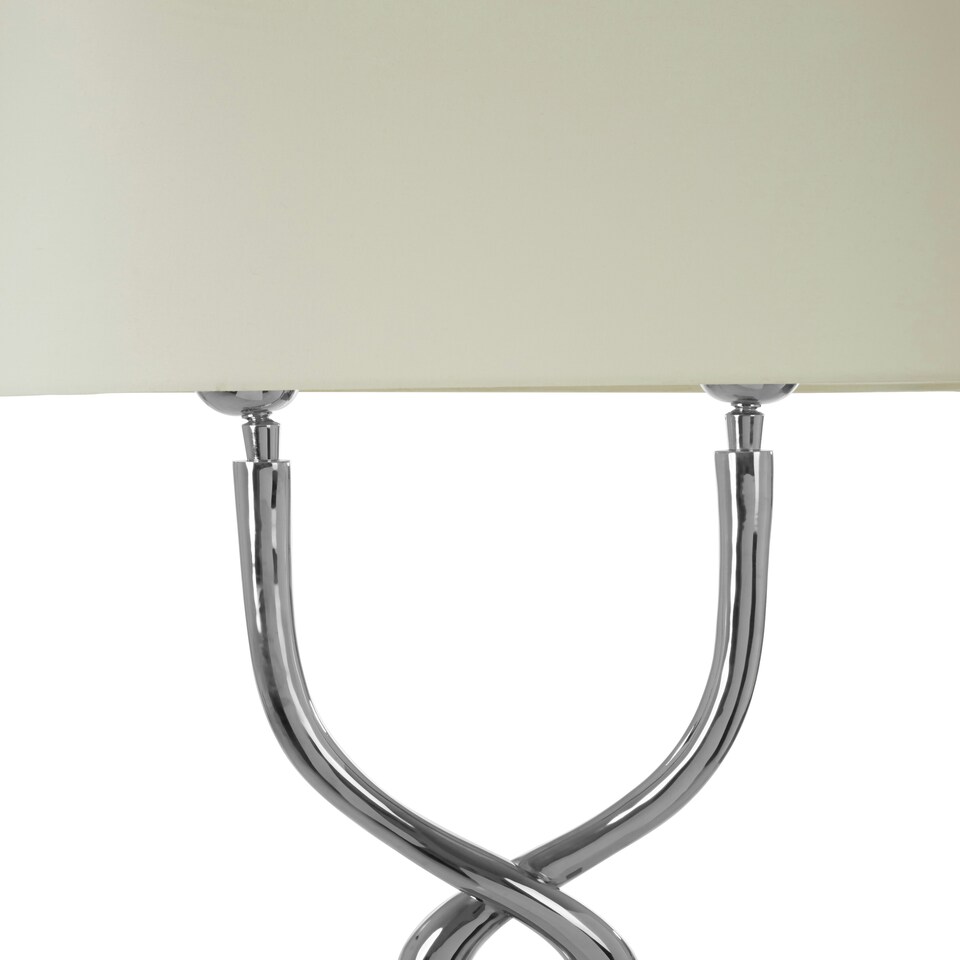 image 1 of Interiors by Premier Table Lamp with Cross Base Silver