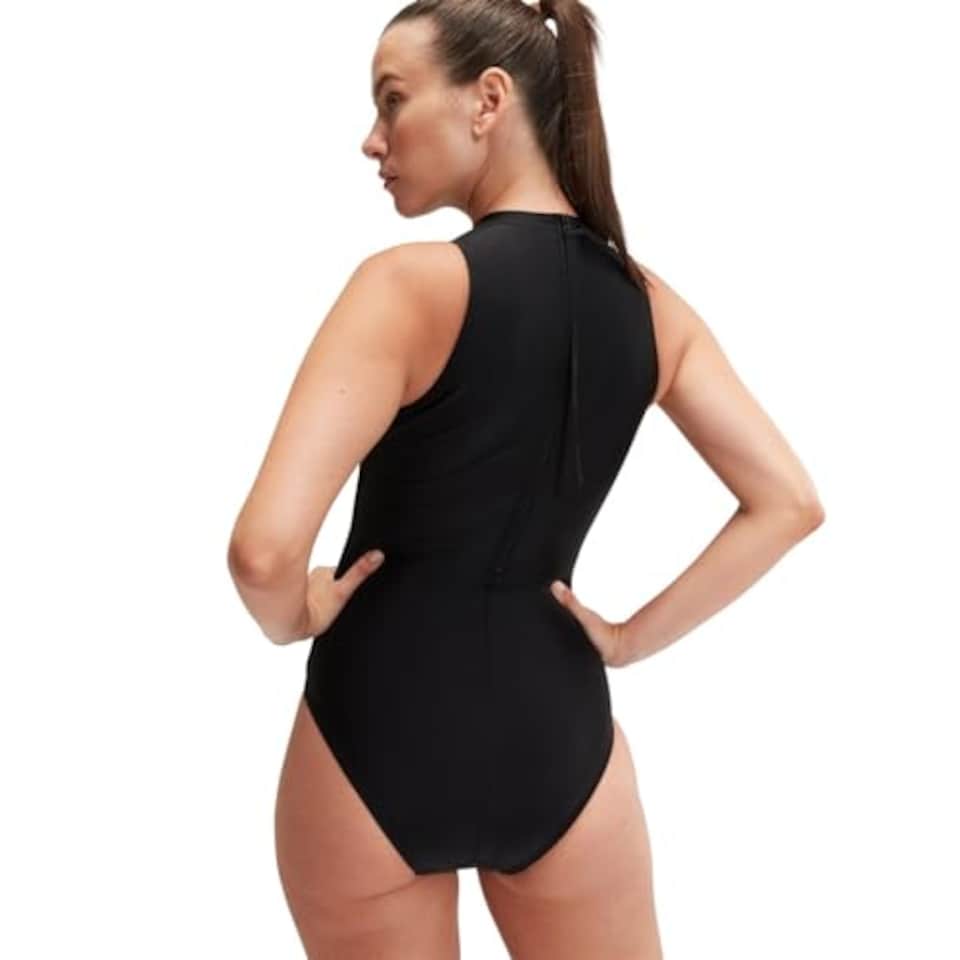 image 1 of Speedo Women's Hydrasuit Swimsuit | One Piece Swiming Costume, S&S Black, 36