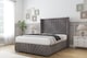 image 2 of Sloomy Rutherford Slate Naples Divan Bed With Mattress No Drawers With 54" Wingback Headboard & 12" Matching Footboard 2'6 Small Single | Grey | Slate | Small Single | 1