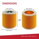 image 2 of SPARES2GO Premium Filter Cartridges for Karcher A2054 WD2 WD3 MV2 MV3 Wet & Dry Vacuum Cleaner (Pack of 2)