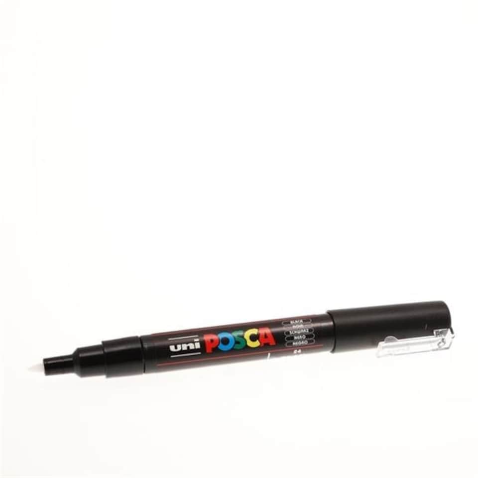 image 1 of Black Uni Posca PC-1M 0.7mm Bullet Tip Permanent Marker Pen