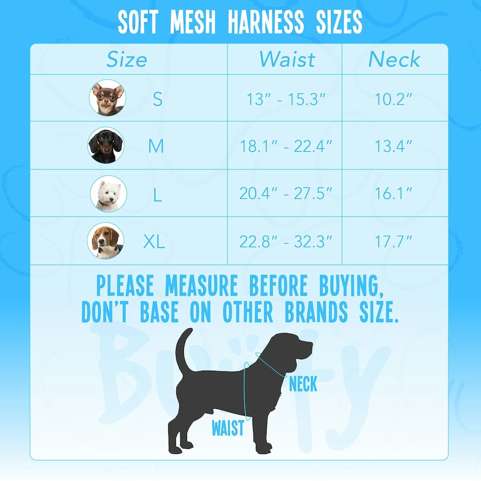 image 1 of Soft Dog & Puppy Harness with Clip, Adjustable Multi | L