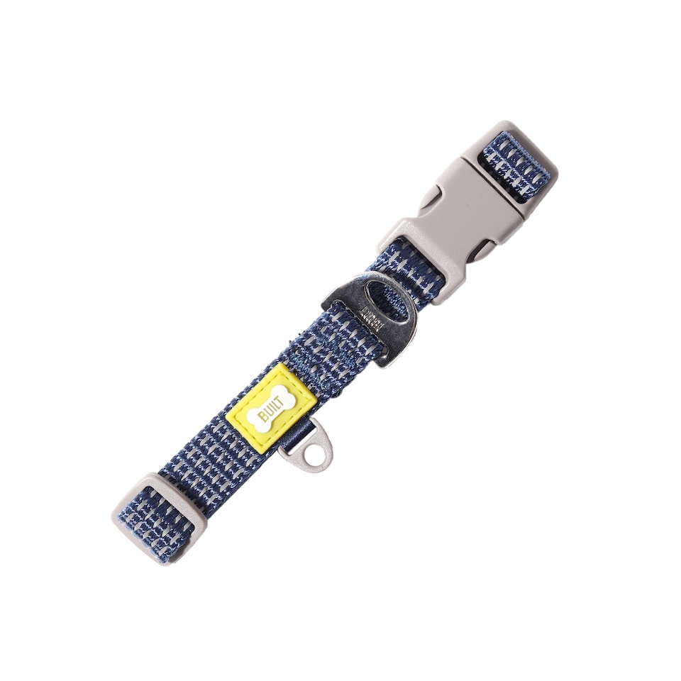 image 1 of BUILT PET Small NightSafe™ Reflective Adjustable Dog Collar, Blue