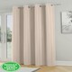 image 1 of Supersoft Beige Single Door Curtain 66 x 84 inch (168 x 214 cm) Room Darkening Eyelet Thermal Noise Reducing Single Door Curtain