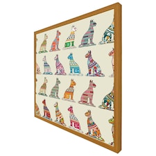 Egyptian cats (Picutre Frame) Brown | Oak | L