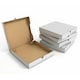 image 1 of 50 x 7" (7.5 x 7.5 x 1.5") White Slim Postage Pizza Takeaway Style Boxes Ideal For Restaurants & Takeaways White
