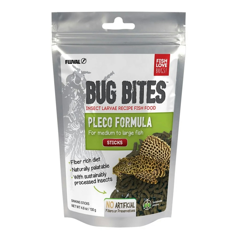 image 1 of Fluval Bug Bites Pleco Sticks 130g (17-20mm)