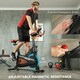 image 3 of SPORTNOW Quiet Stationary Exercise Bike with Adjustable Seat, Black