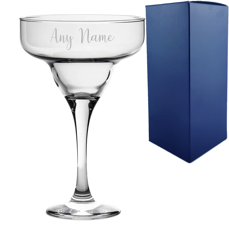 image 1 of Personalised Engraved 295ml Margarita Cocktail Glass for Friend