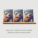 image 2 of Jesus Christ Abstract Portrait Greeting Card Any Occasion Set of 3 Blank Inside