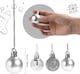 image 3 of 30mm/12Pcs Christmas Baubles Shatterproof Silver,Tree Decorations
