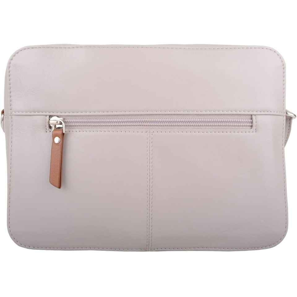 image 1 of Genuine Soft Leather Boxy Style Crossbody Shoulder Handbag Blue | Navy