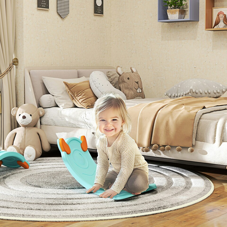 image 1 of AIYAPLAY Balance Board for Kids Balance Training & Sensory Play, Light Blue