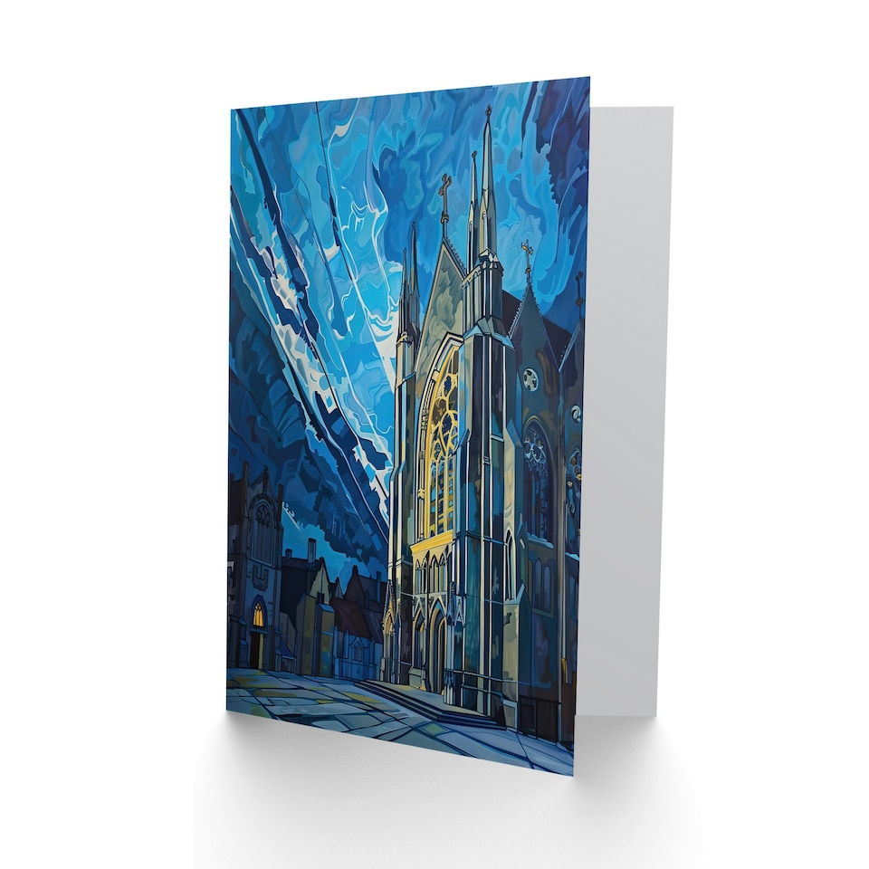 image 1 of England Church St Peter Gothic Architecture Him Her Birthday Card