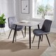 image 1 of Aspen Tapered Legs Square Dining Table with 2 Diamond Stitch Dining Chairs - Grey Oak/Black - Flat Packed Grey