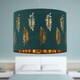 image 5 of First Choice Lighting Set of 2 Fern Dark Green Cut Out 30cm Pendant Lightshades Green | Gold