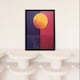 image 2 of Sunset On Plum Abstract Geometric Sky Home Decor Black Framed Wall Art Print A4