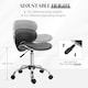 image 4 of HOMCOM Office Chair Beauty Salon Rolling Technician Stool Chair Grey