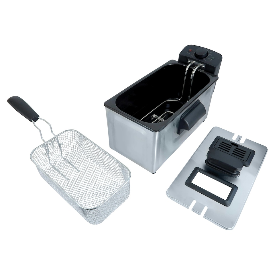 image 1 of Igenix IGTB1030SS Deep Fat Fryer with Basket, Dishwasher Safe Parts, 3 Litre Capacity