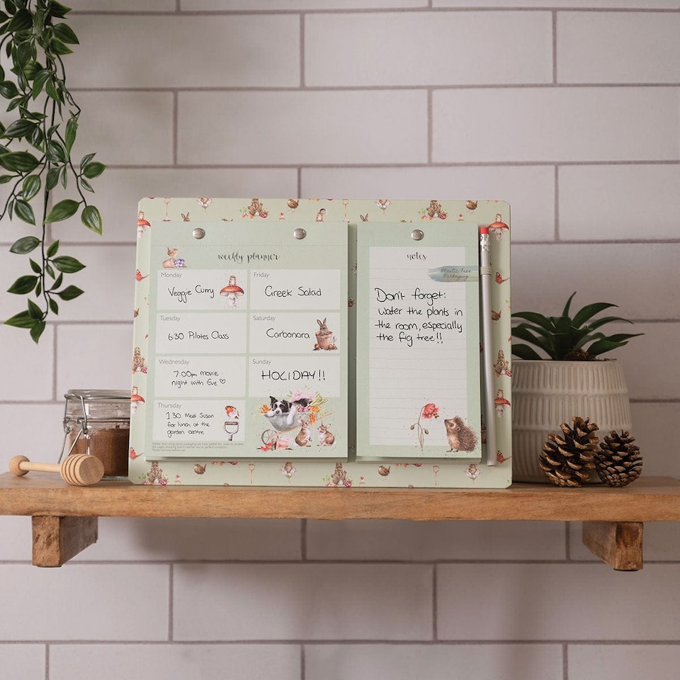 image 1 of Wrendale Designs Garden Friends Weekly and Shopping Planner