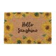 image 1 of Natural Coir Hello Sunshine Sunflower Doormat - 60x40cm
