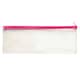 image 1 of Janrax 13x5" Pink Zip Clear Exam Pencil Case