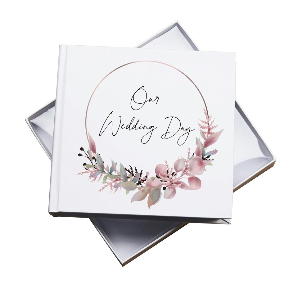 image 1 of Our Wedding Day Photo Album Gift 50 x 6" x 4" Photos White