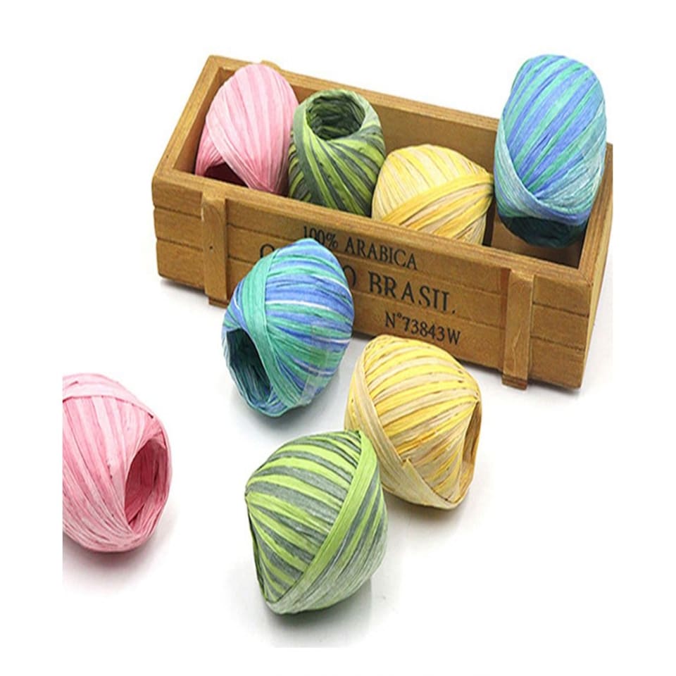 image 1 of Pack of 2 2cm x 10m Paper Rope Reel Multi