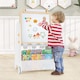 image 3 of COSTWAY Kids Art Easel 4-in-1 Toddler Activity Table Set w/ Whiteboard White