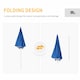 image 5 of Outsunny  2.2M Outdoor Parasol Fishing Umbrella Beach Sun Shelter w/ Carry Bag