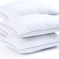 Nod Off Egyptian Cotton Pillow, Hollowfibre Fill, Back & Side - Pack of 4
