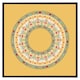image 2 of Orange circle ornament. round frame (Picture Frame) White | XS