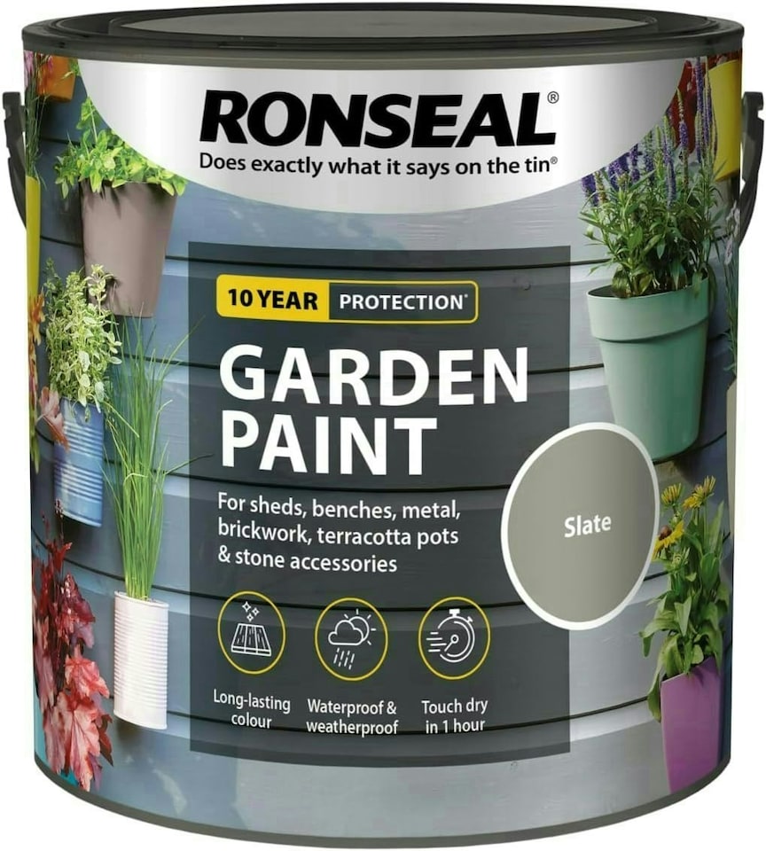 image 1 of Ronseal Garden Paint 2.5L Slate