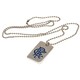 image 2 of Rangers FC Enamel Crest Dog Tag And Chain - White/Black/Silver - One Size