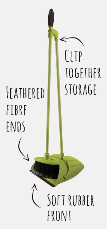 image 1 of Greener Cleaner Lobby Set (Long handled dustpan & brush) - cream