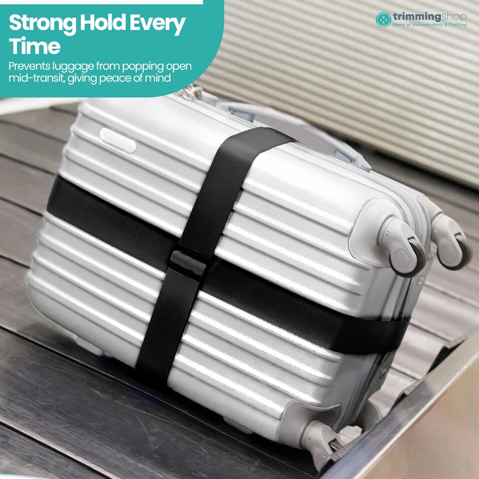 image 1 of Strong Adjustable Luggage Strap with Buckle - Pack of 4