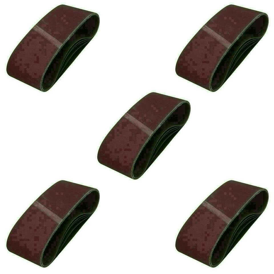 image 1 of 75mm x 457mm 120 Grit Fine Abrasive Sanding Belt Sander Discs 25 Pack