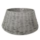 image 10 of 40/58cm Samuel Alexander KD Willow Christmas Tree Skirt Wicker Rattan- Medium Light Grey